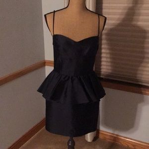Silk peplum cocktail dress